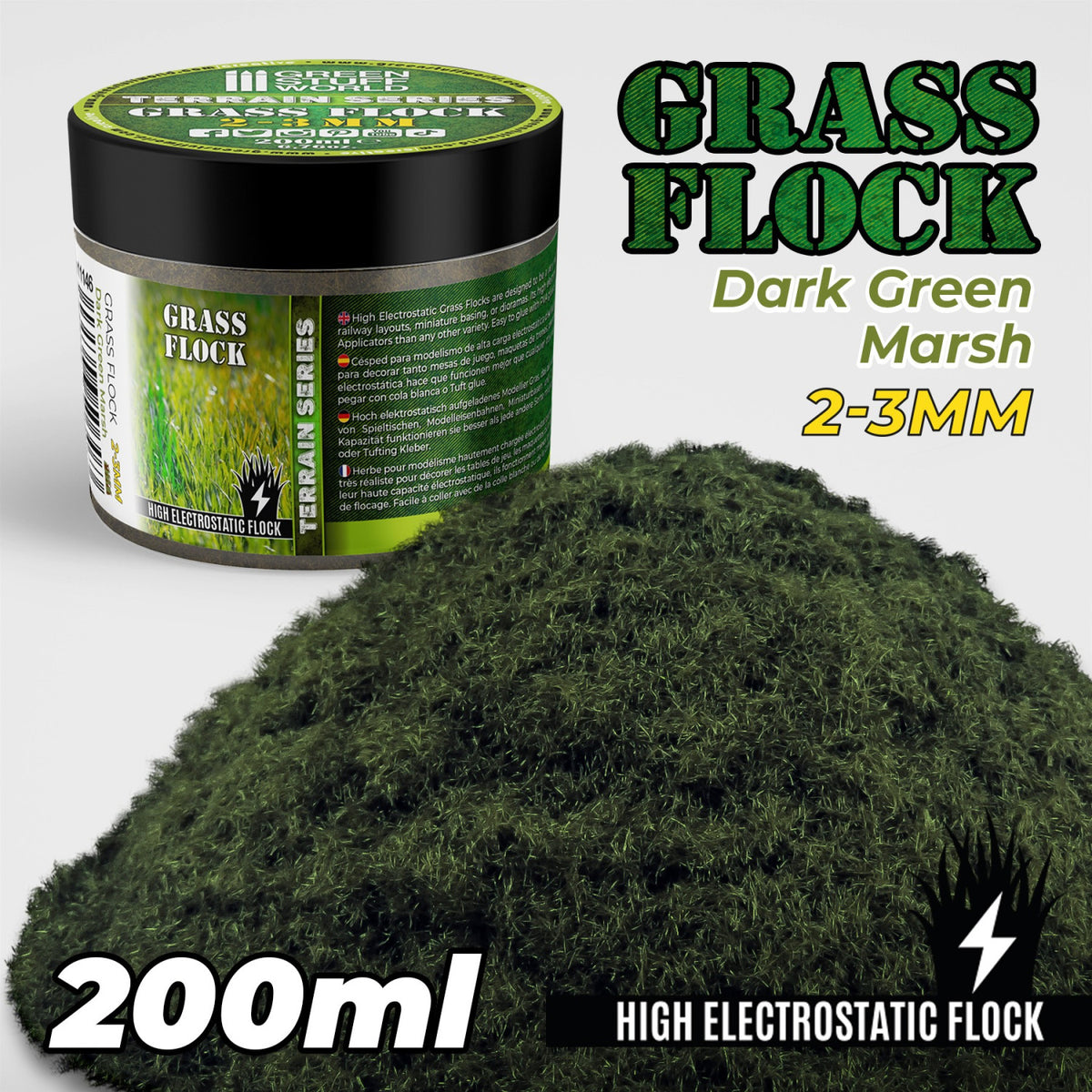 Grasfasern 2-3mm - DARK GREEN MARSH 200 ml