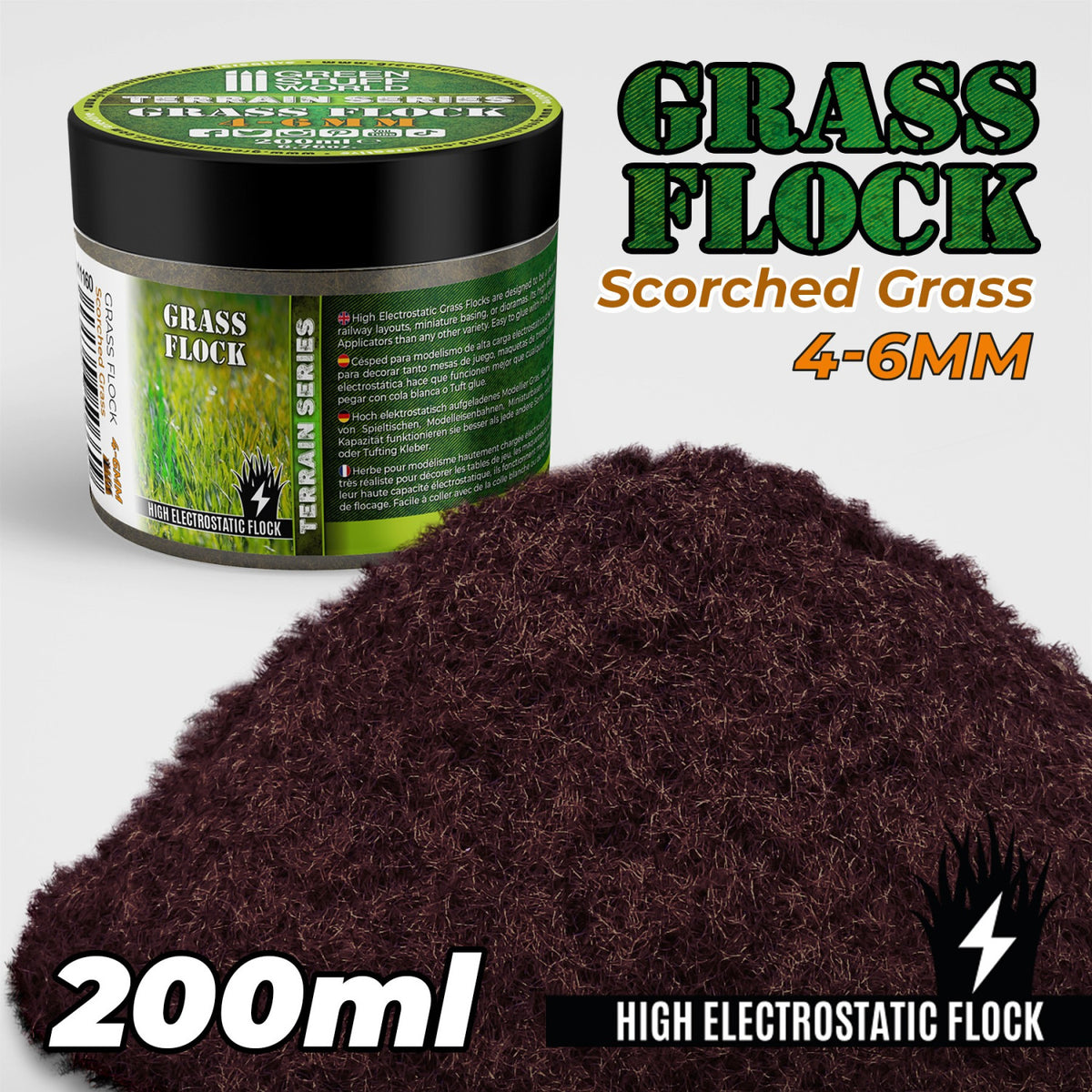 Grasfasern 4-6mm - SCORCHED BROWN 200 ml