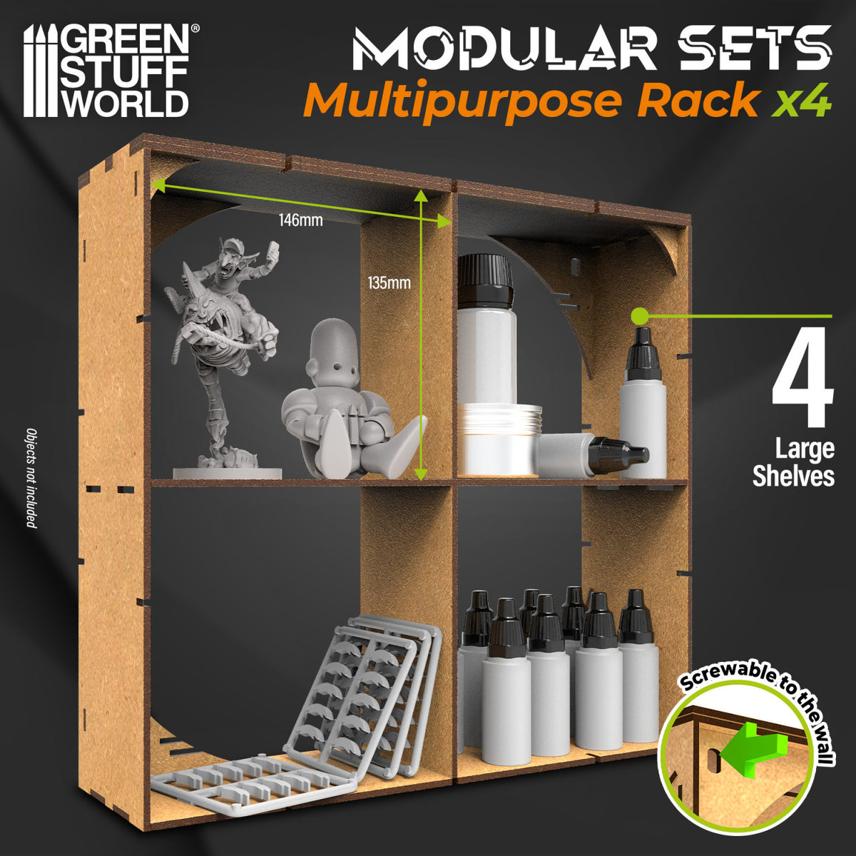 MDF-Mehrzweckregal x4