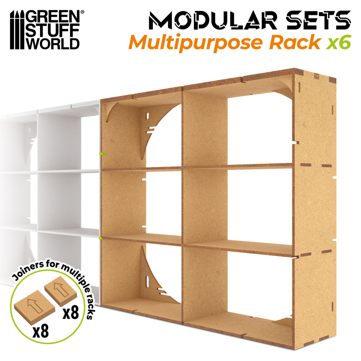 MDF-Mehrzweckregal x6