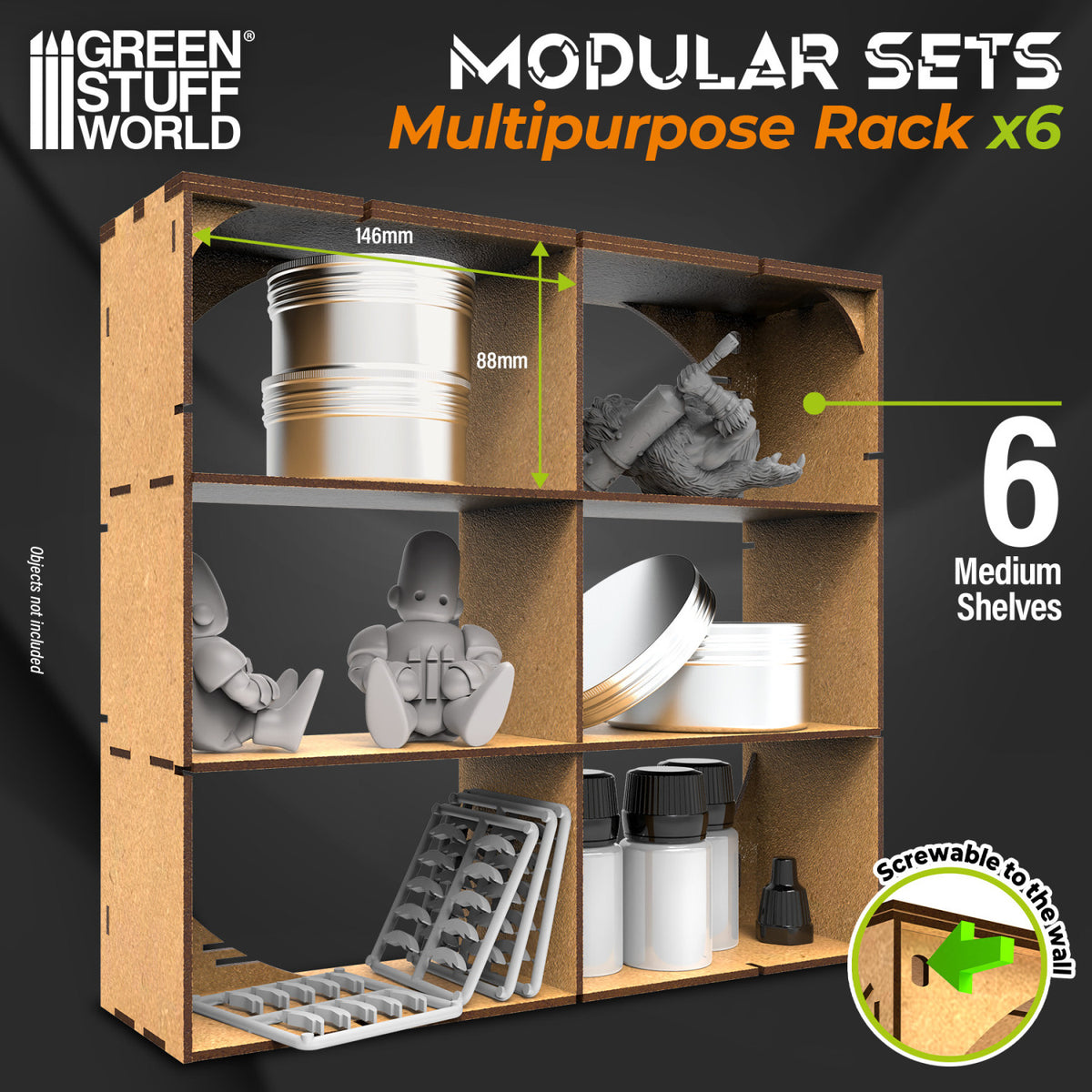 MDF-Mehrzweckregal x6