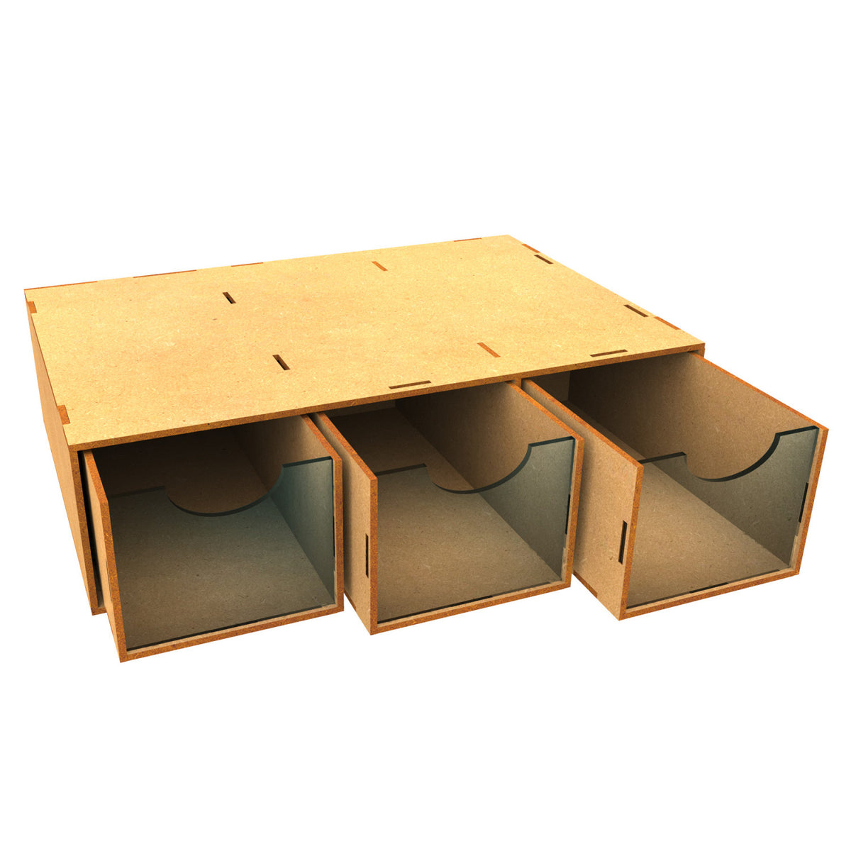 Modular Set 3x Schubladen MDF