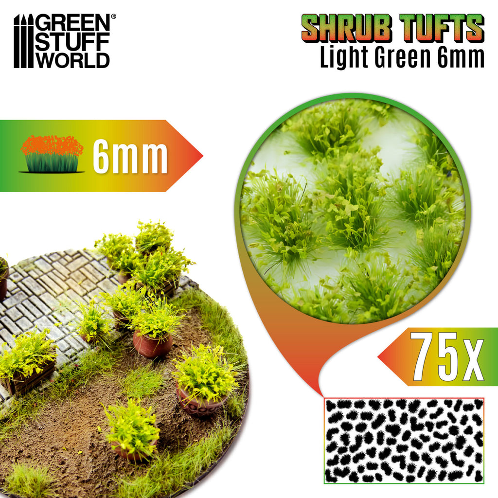 Unkrautbuschel Selbstklebend 6mm - Hellgrün